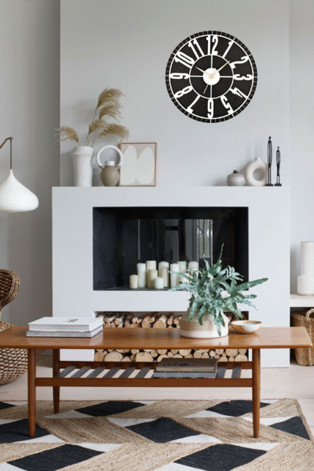 Wooden Silent Non-Ticking Wall Clock for Home Stylish Latest Designer Wall Clock for Home Living Room Bedroom Office Hall